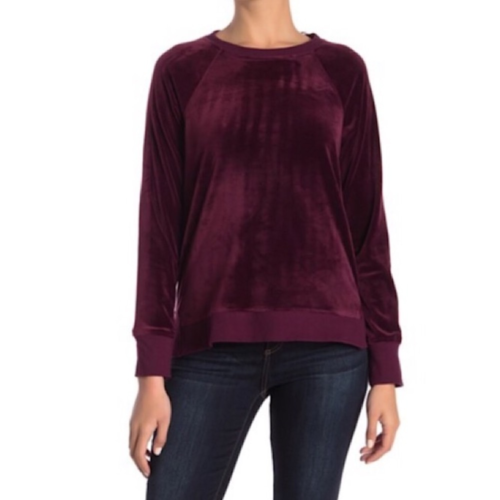 Cable & Gauge Velour Sweatshirt...Sz: Small Petite